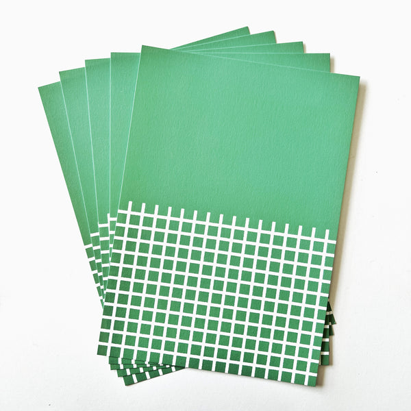 2-in-1 A5 Pattern Paper - Green &amp; Squares