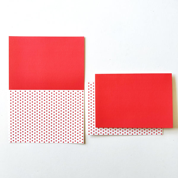 2-in-1 A5 Pattern Paper - Red &amp; Polka Dots