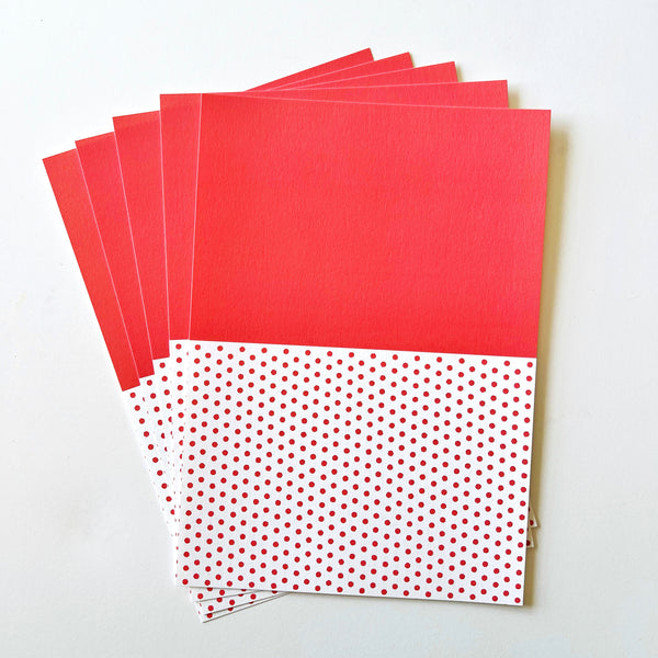 2-in-1 A5 Pattern Paper - Red &amp; Polka Dots